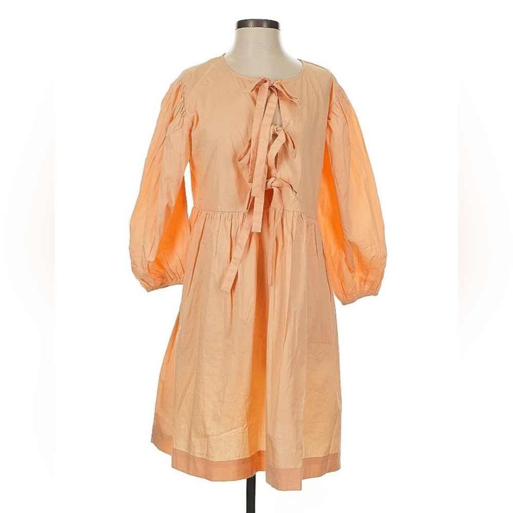Asos Peach Long Sleeve  Dress